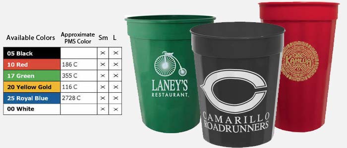 Custom Printed Plastic Fluted Stadium Cup