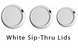 White Plastic Compostable Paper Cup Lids